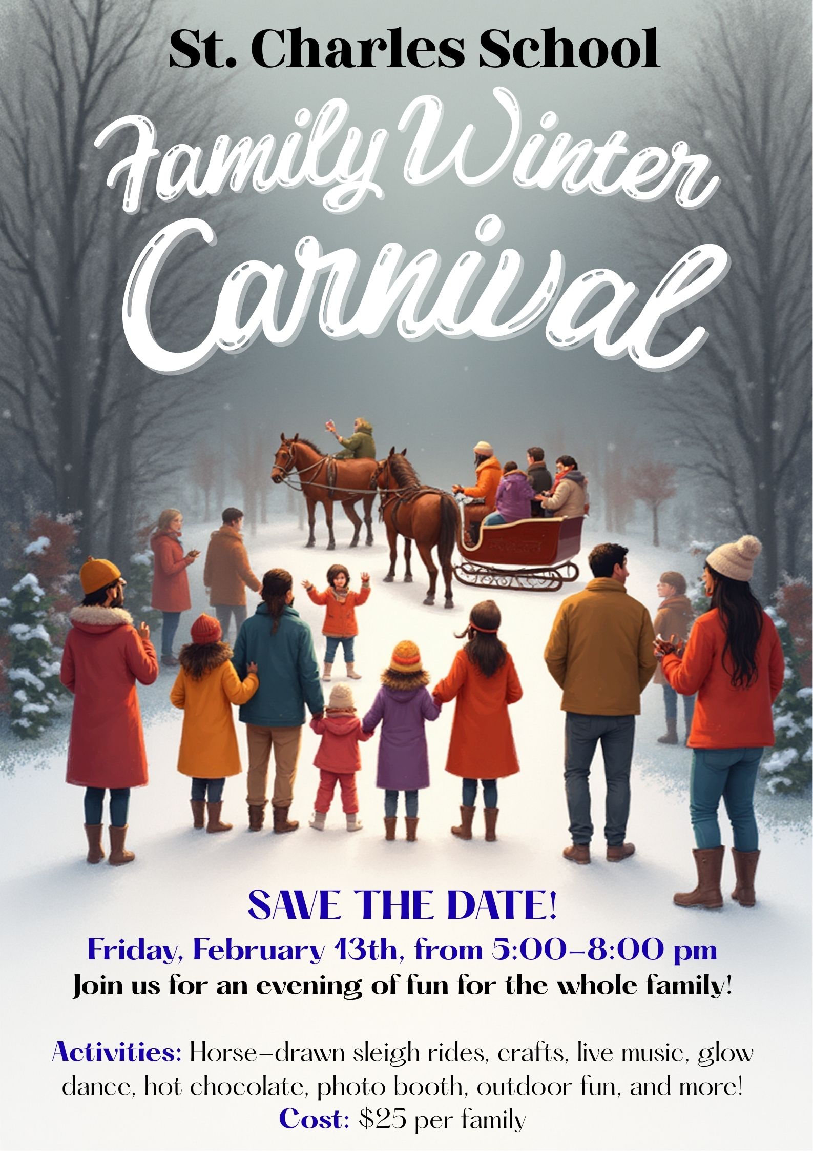 Lively Family Winter Carnival Poster